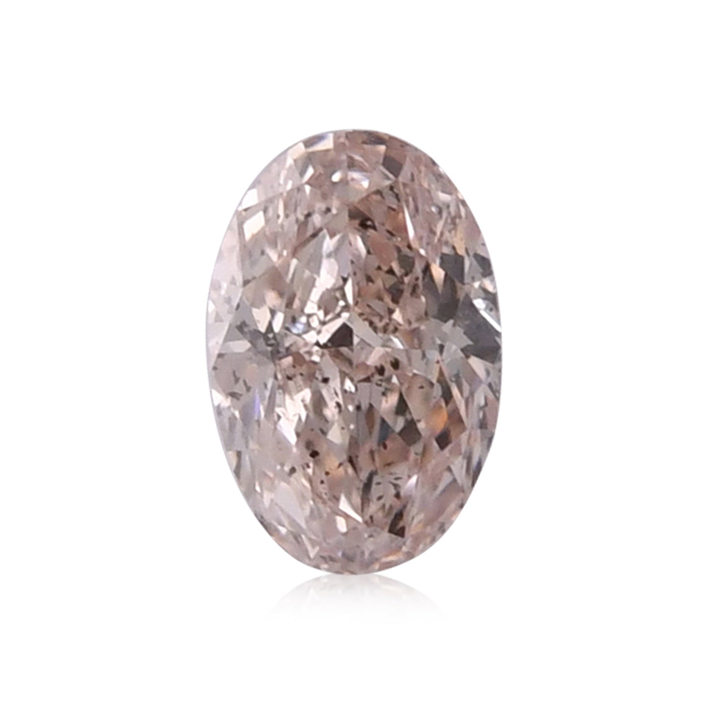 0.34 Carat Fancy Light Brown Pink Oval Diamond I1 GIA