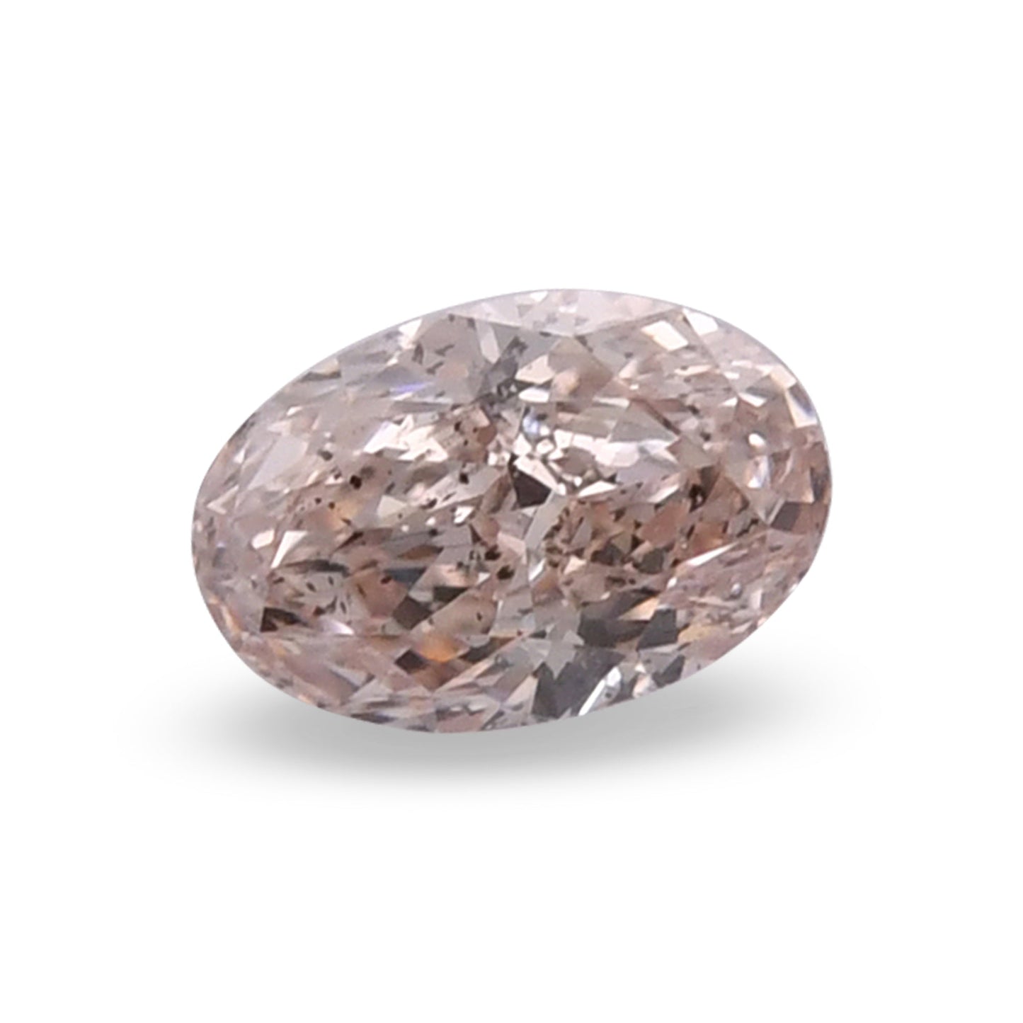 0.34 Carat Fancy Light Brown Pink Oval Diamond I1 GIA