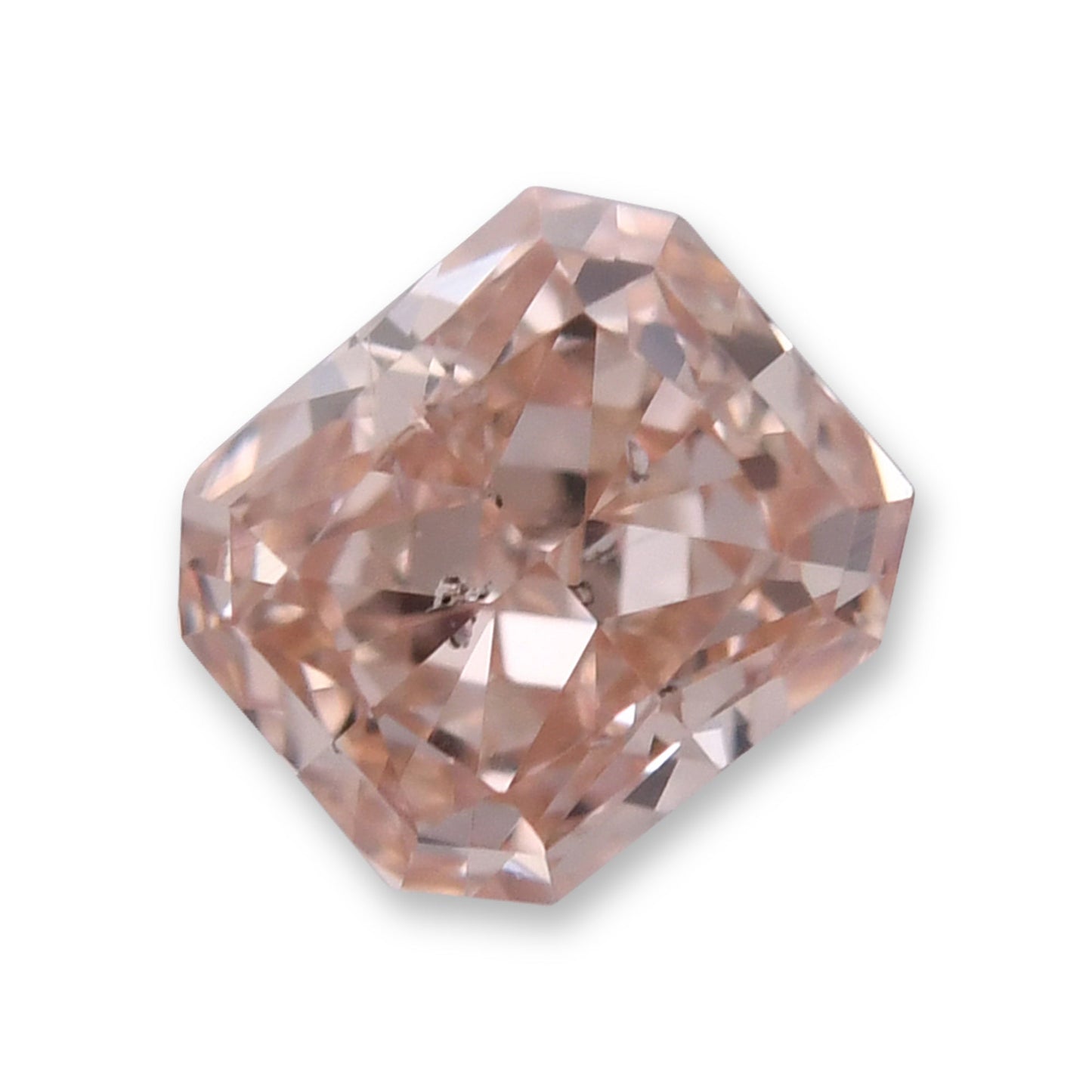 0.20 Carat Fancy Brown Pink Radiant Diamond SI2 GIA