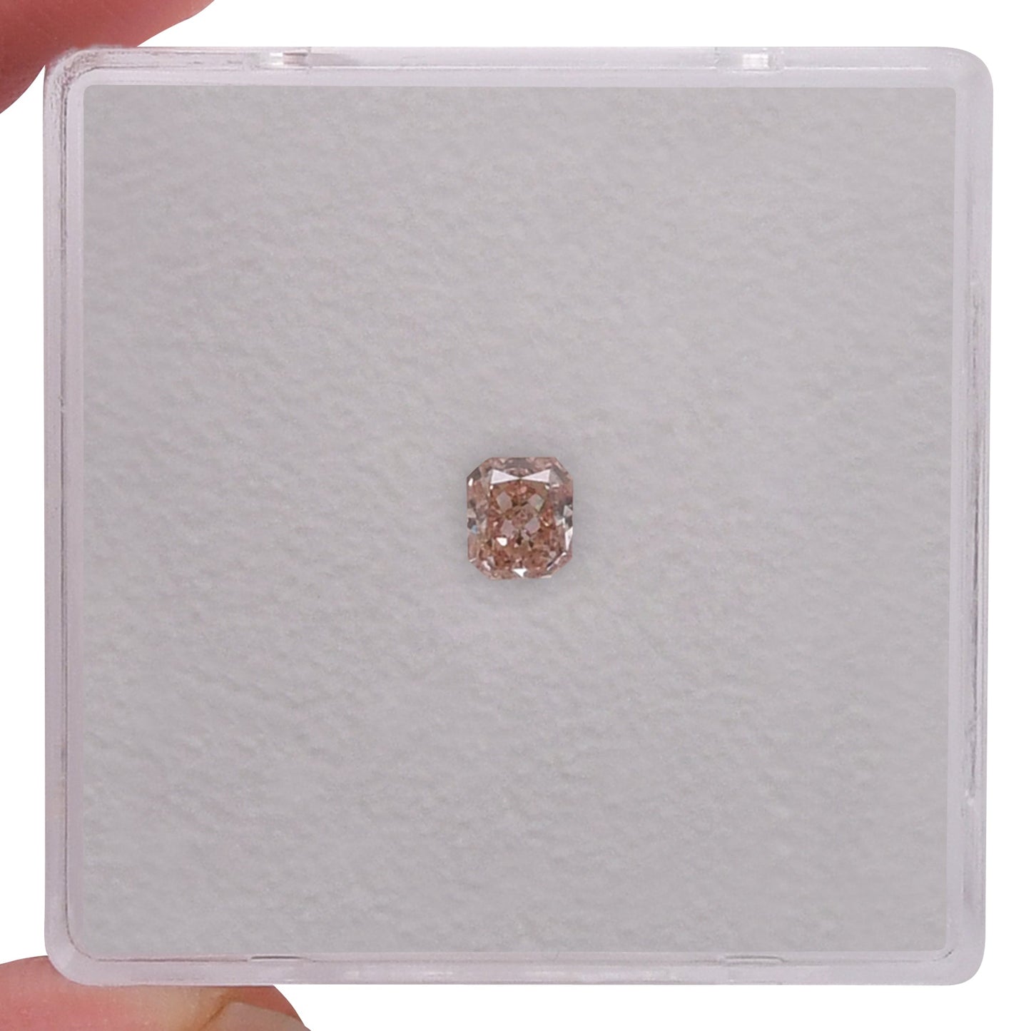 0.20 Carat Fancy Brown Pink Radiant Diamond SI2 GIA