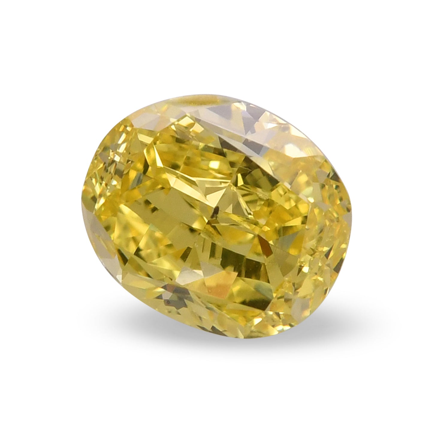 3.03 Carat Fancy Vivid Yellow Oval Diamond SI2 GIA
