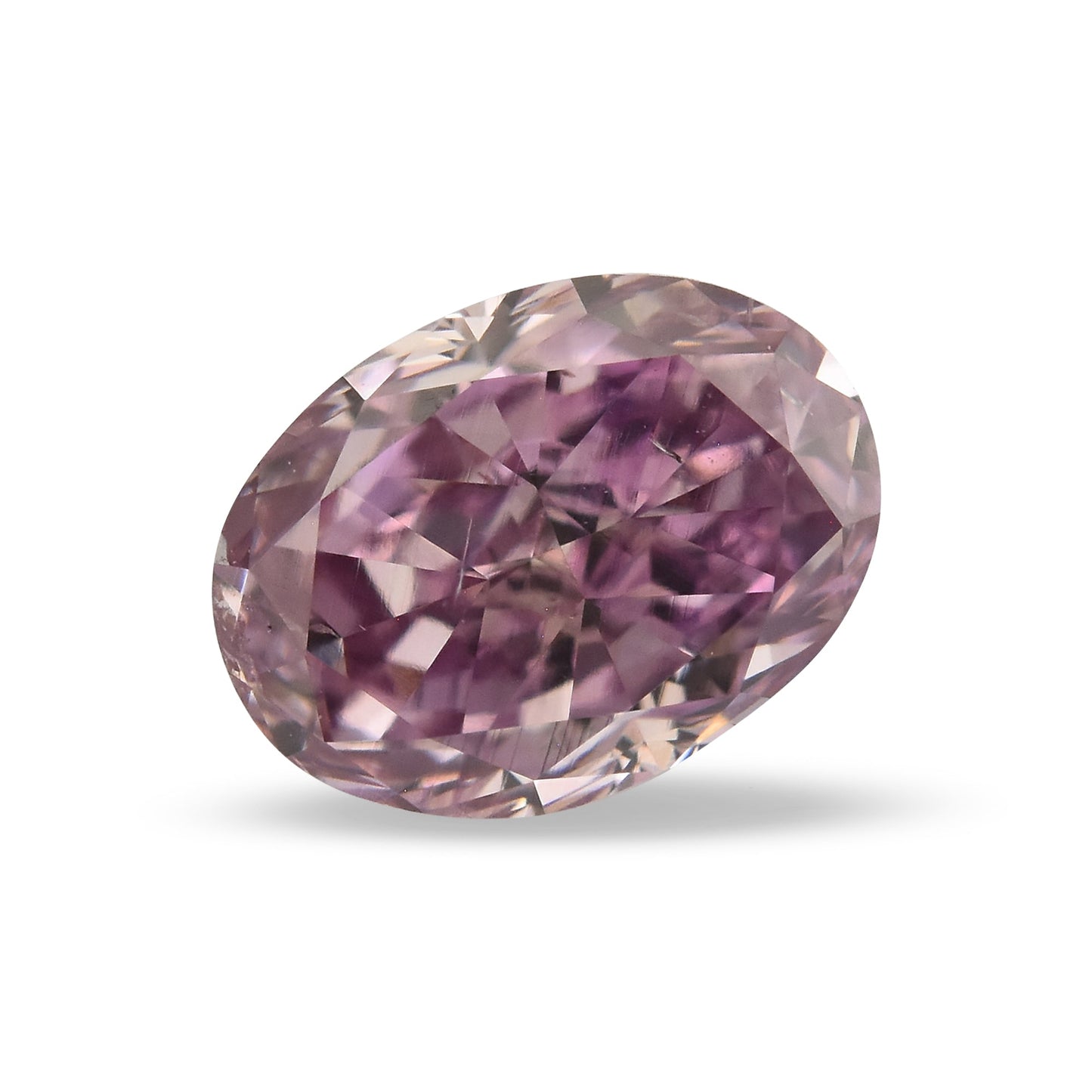 0.54 Carat Fancy Brownish Purple Pink Oval Diamond SI2 GIA