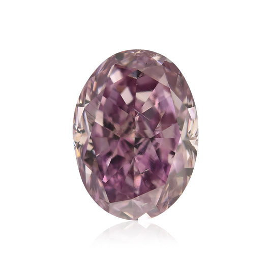 0.54 Carat Fancy Brownish Purple Pink Oval Diamond SI2 GIA