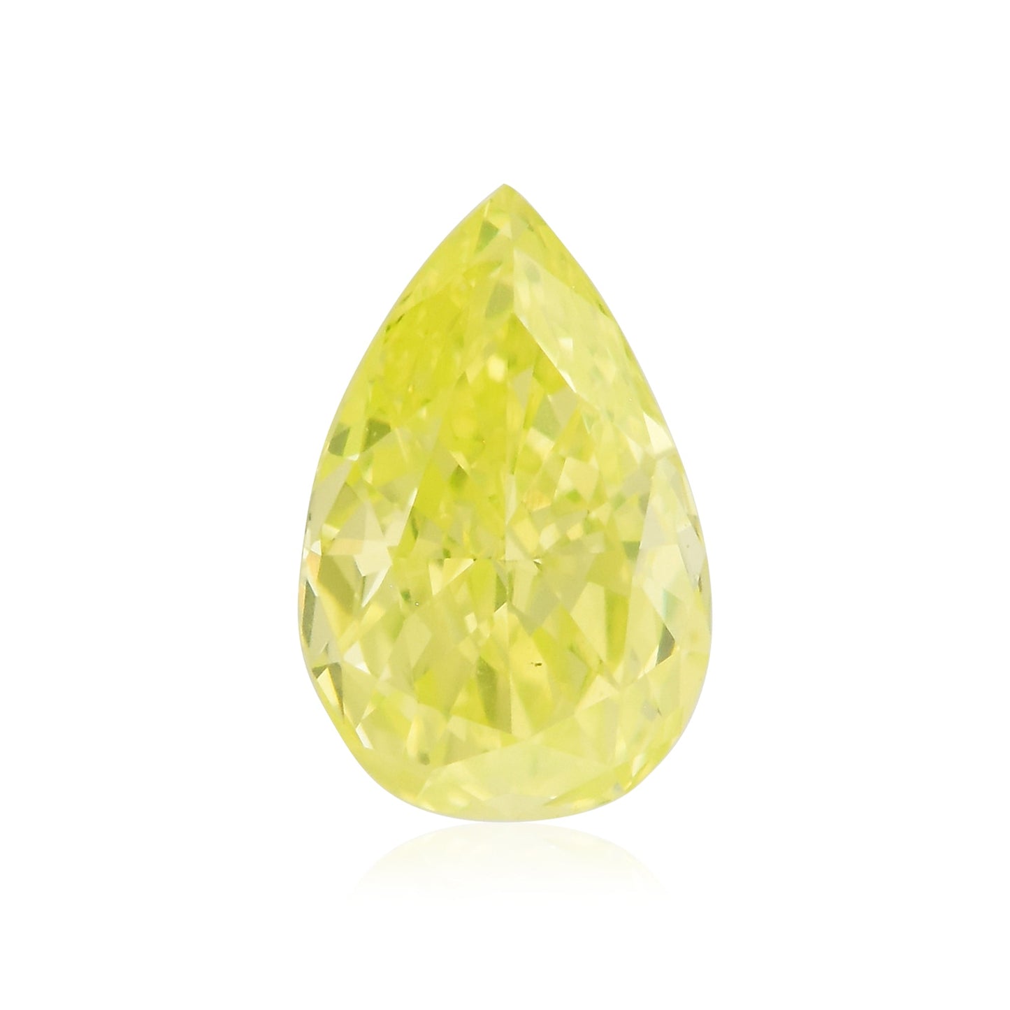 0,21 Karat Fancy Intense Yellow Green Birnear Diamond VS1 GIA