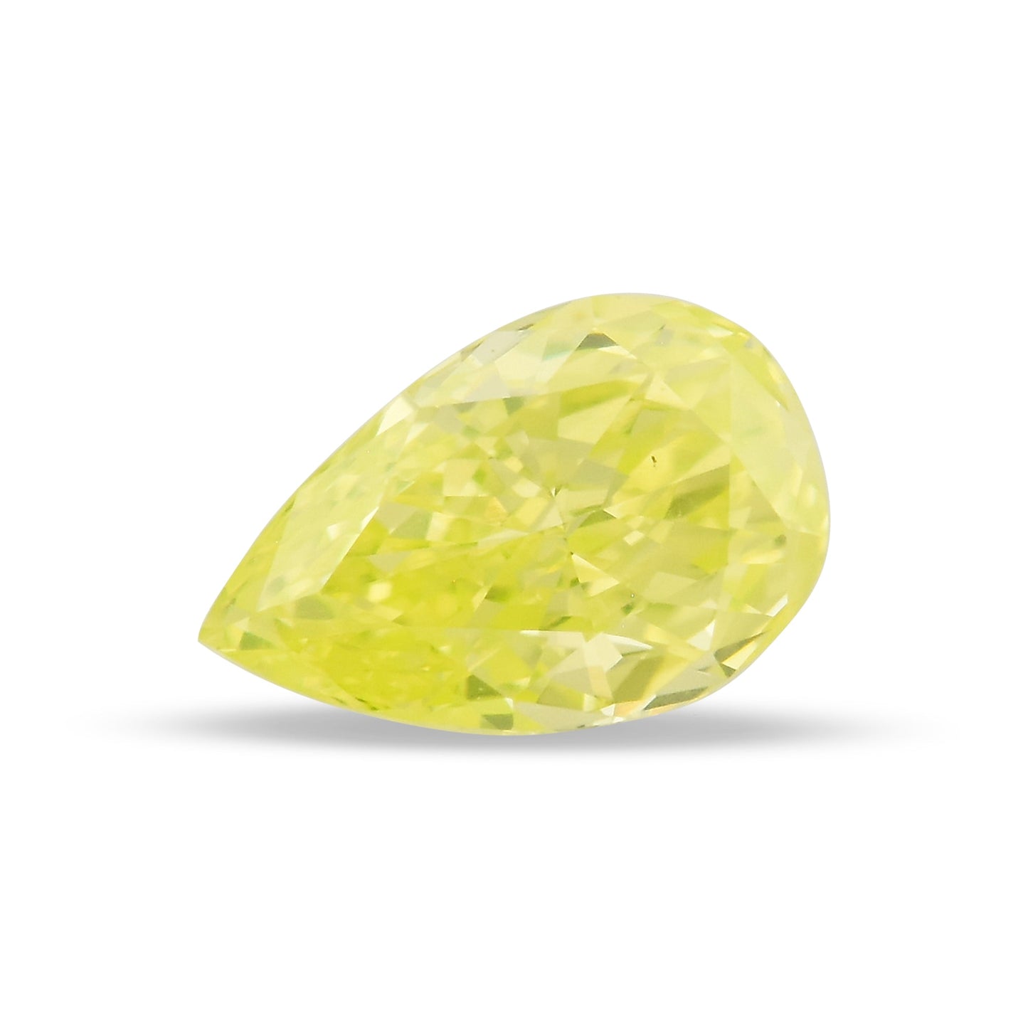 0,21 Karat Fancy Intense Yellow Green Birnear Diamond VS1 GIA
