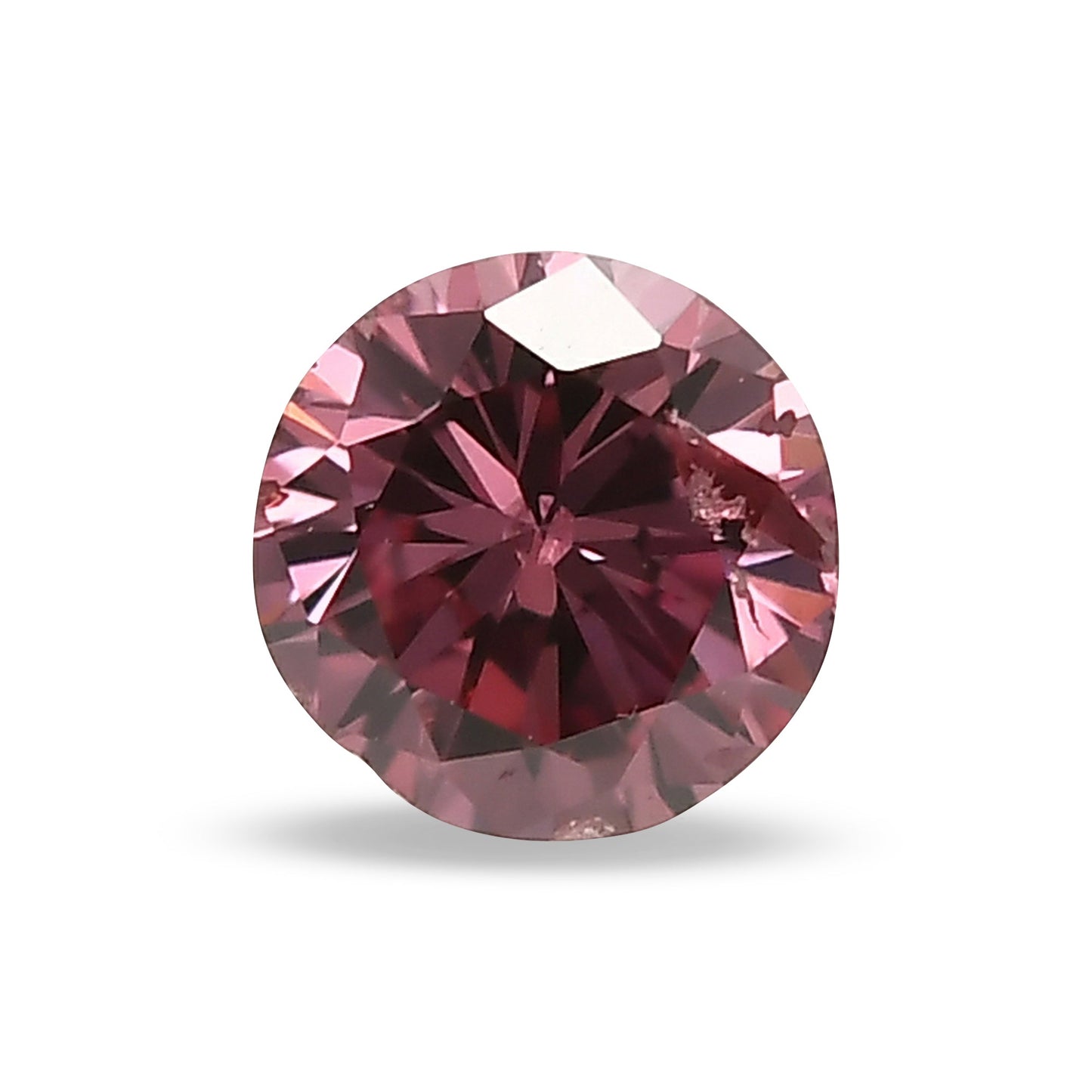 0.13 Carat Fancy Deep Purplish Pink Round Brilliant Diamond (SI2) GIA