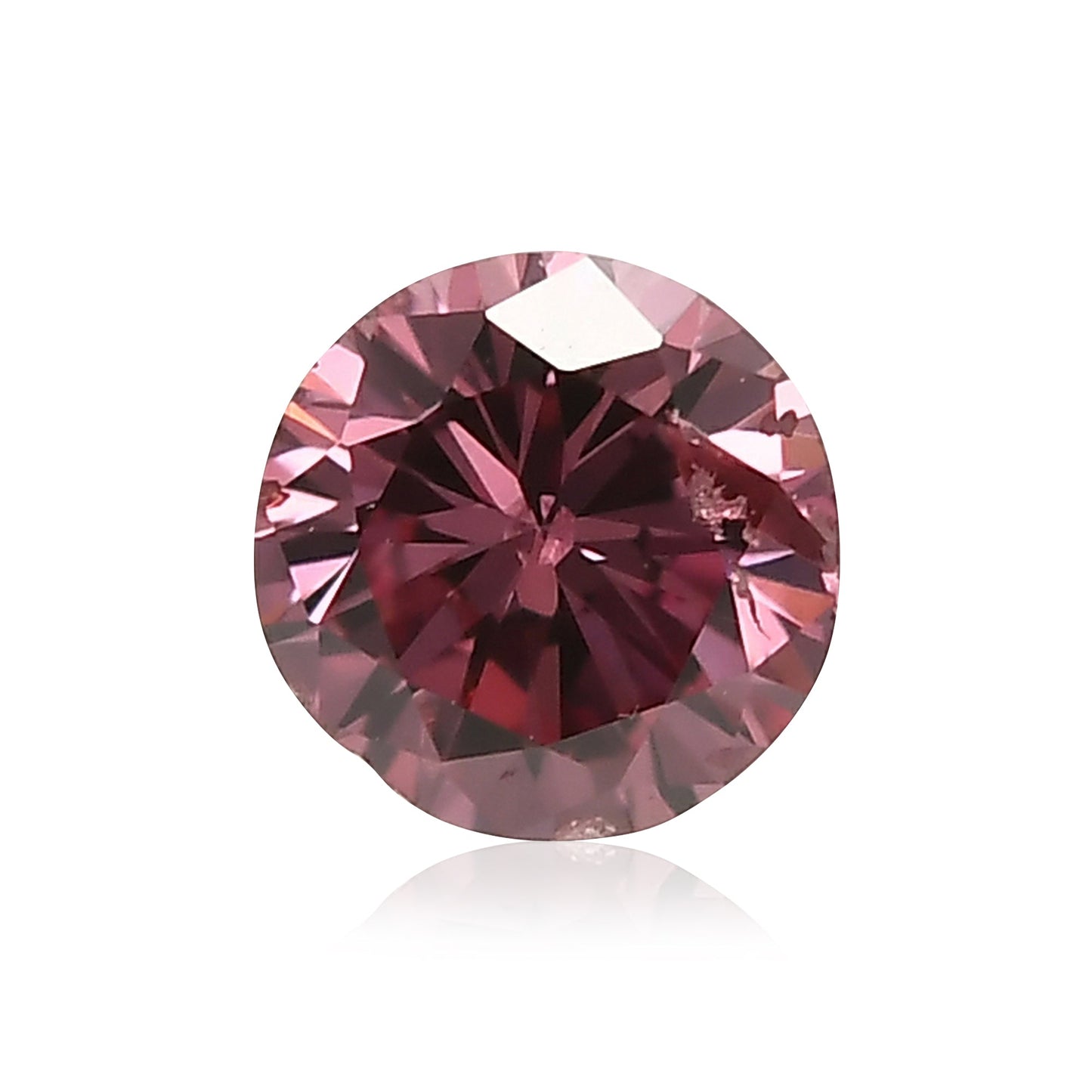 0.13 Carat Fancy Deep Purplish Pink Round Brilliant Diamond (SI2) GIA