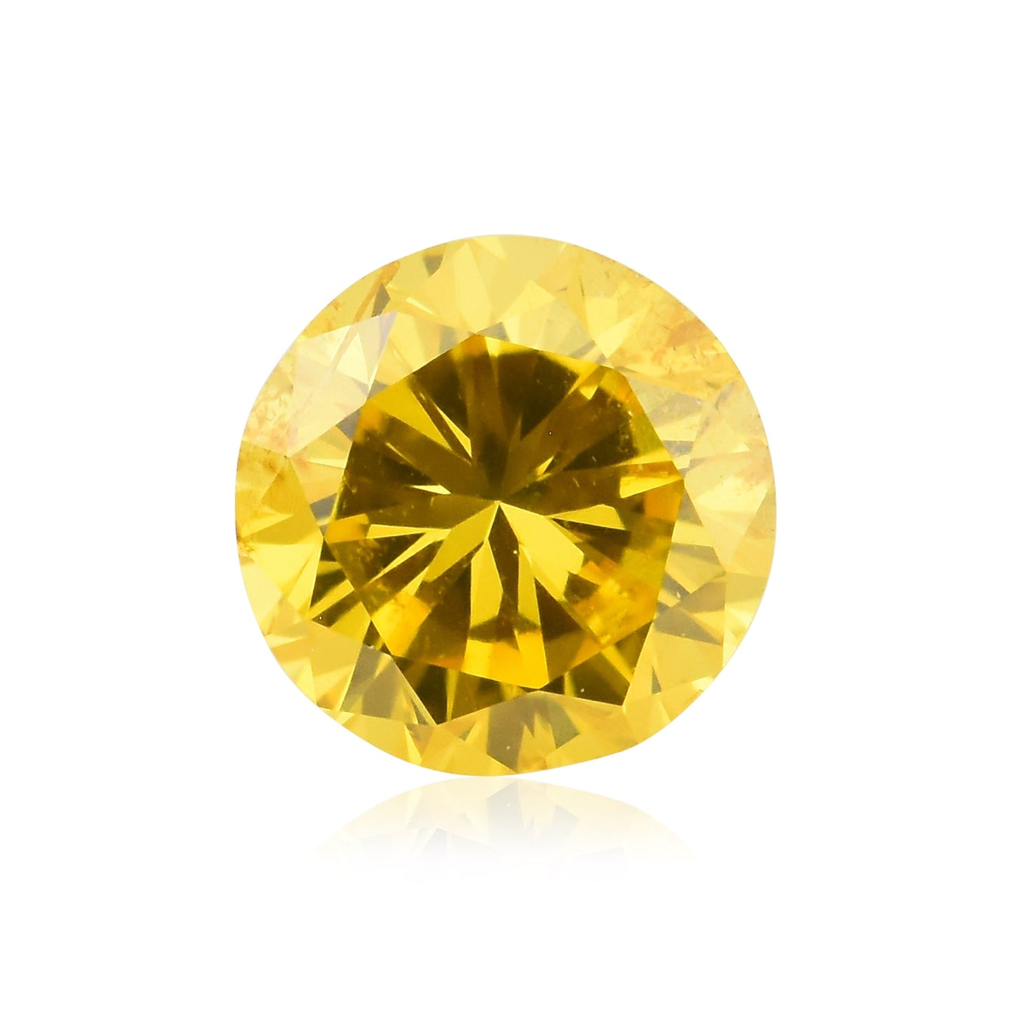 0,35 Karat Fancy Vivid Yellow Runddiamant (SI2) GIA