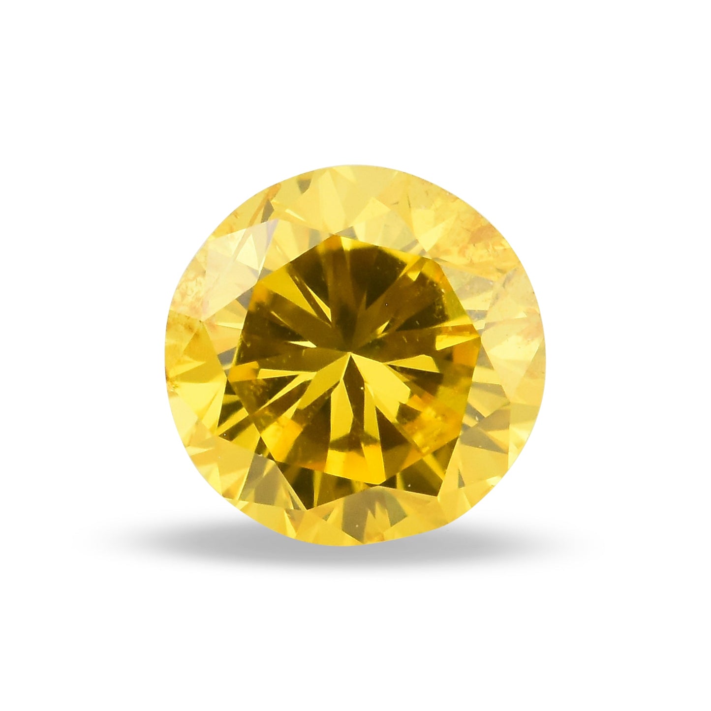 0,35 Karat Fancy Vivid Yellow Runddiamant (SI2) GIA