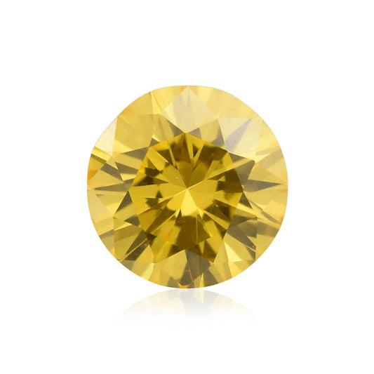 0,23 Karat Fancy Vivid Yellow Runddiamant (SI1) GIA