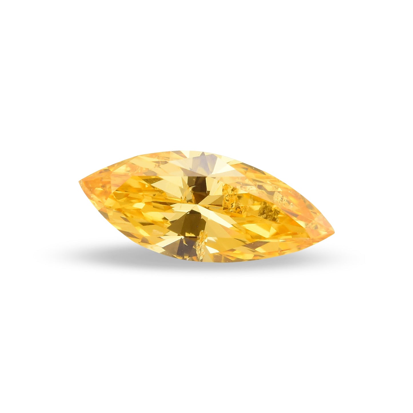 0,39 Karat Fancy Intense Yellow Orange Marquise-Diamant (I1) GIA