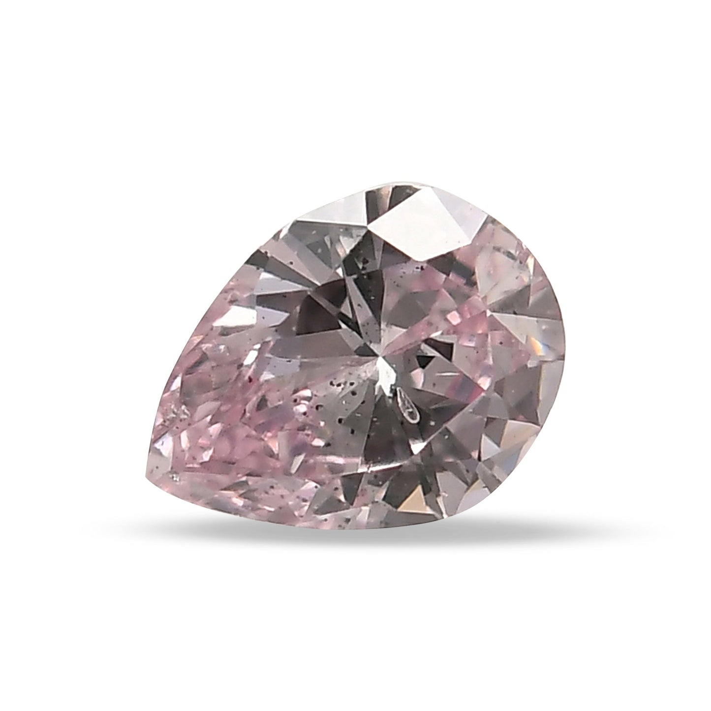 0,17 Karat Fancy Purplish Pink Birnenförmiger Diamant (I2) GIA