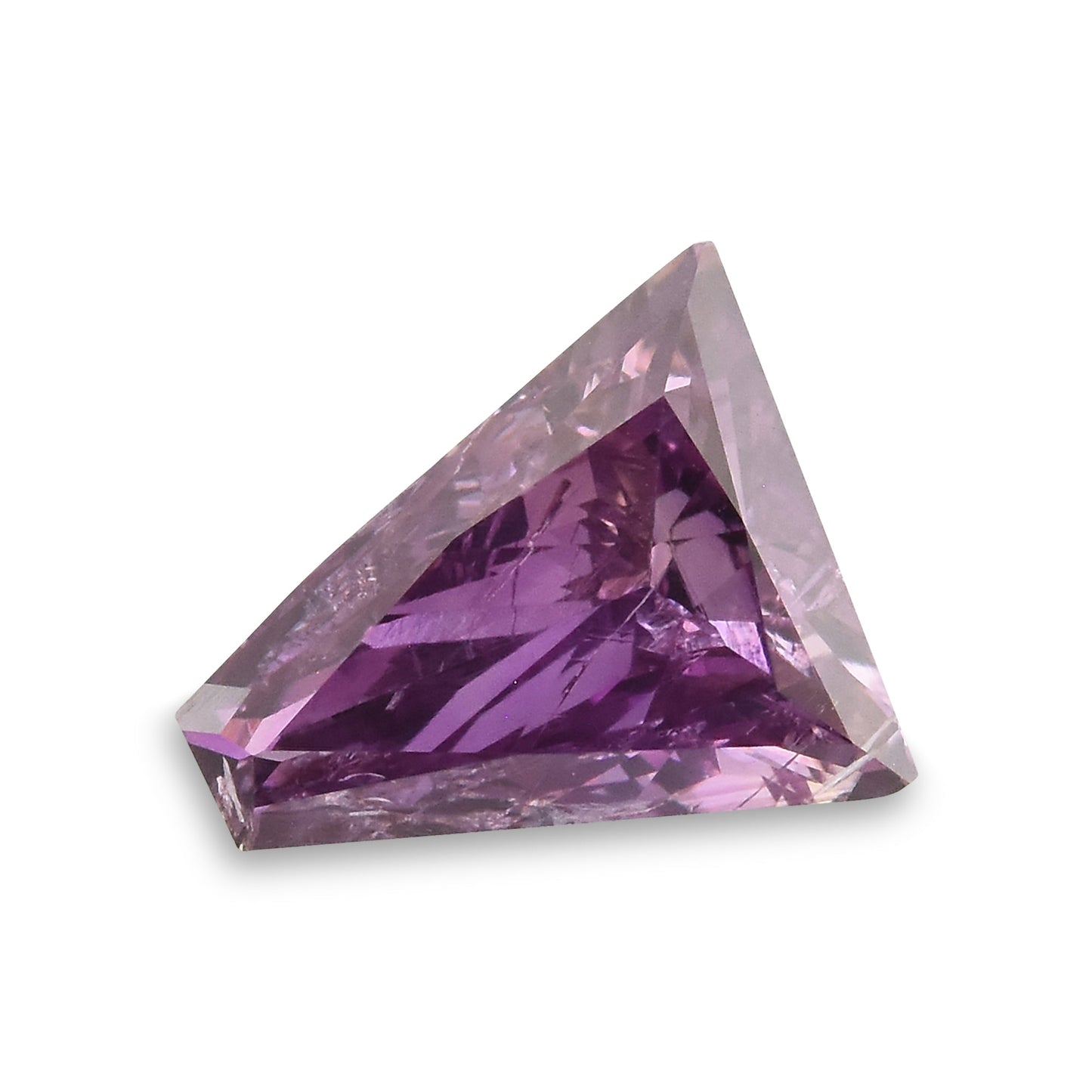 0,39 Karat Fancy Deep Pink Purple Trapezförmiger Diamant I1 GIA
