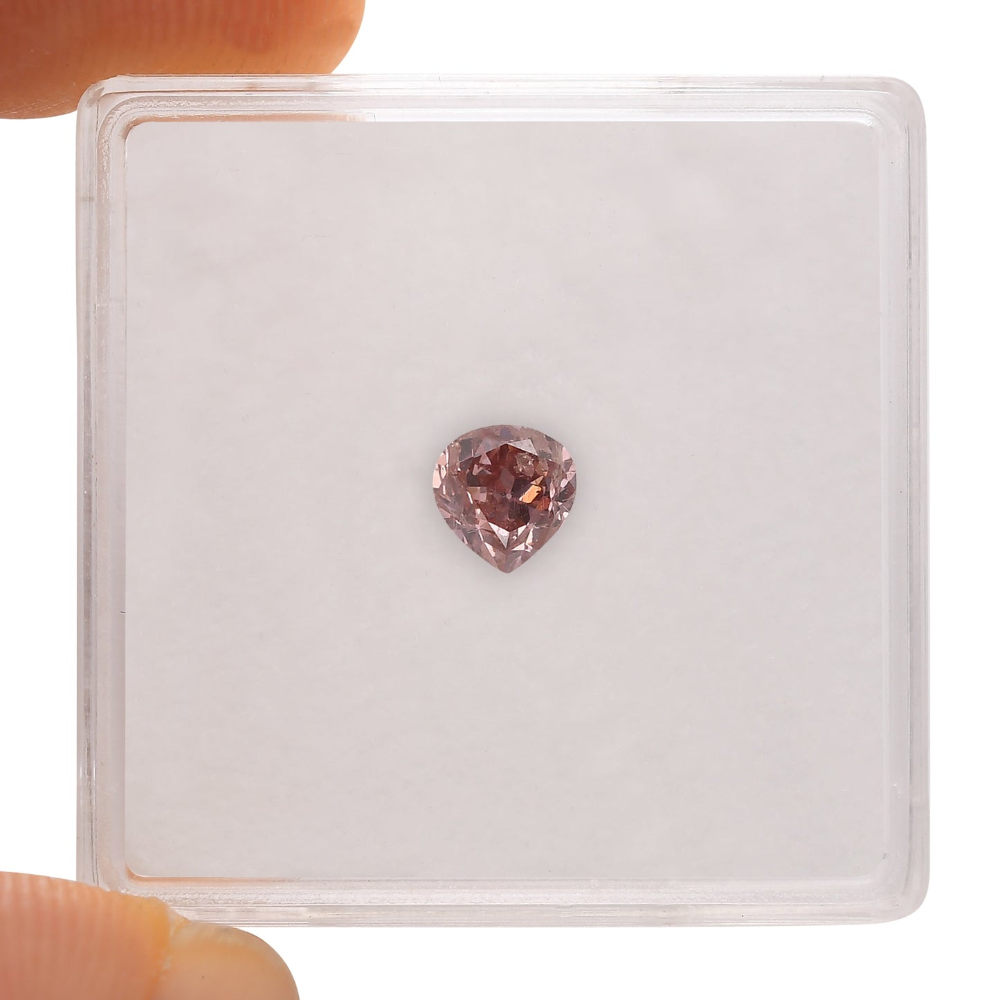 0,41 Karat Fancy Deep Pink Birnenförmiger Diamant SI2 GIA