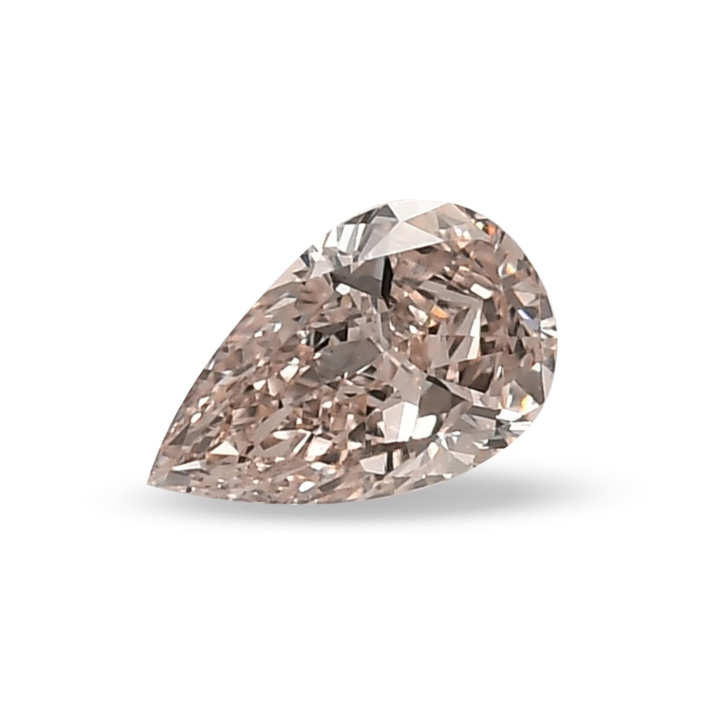 0,27 Karat hellrosa-brauner birnenförmiger Diamant SI1 GIA