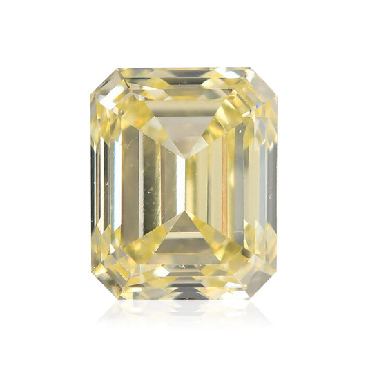 0,68 Karat Fancy Light Yellow Emerald Diamond SI1 GIA