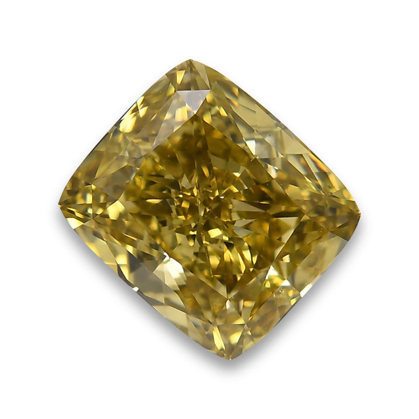 2,51 Karat Fancy Deep Brownish Yellow Cushion Diamond VS2 GIA
