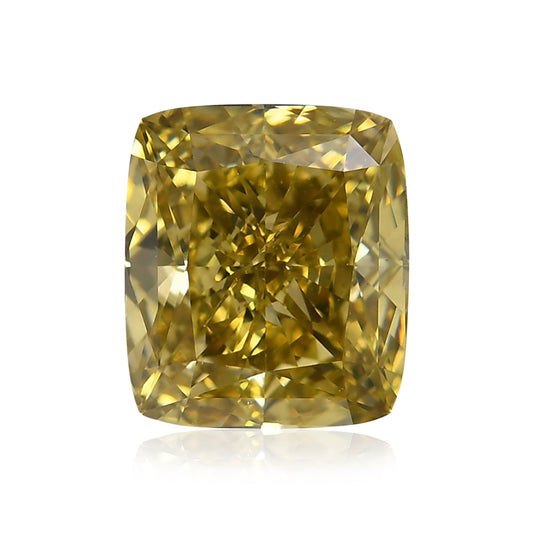 2,51 Karat Fancy Deep Brownish Yellow Cushion Diamond VS2 GIA