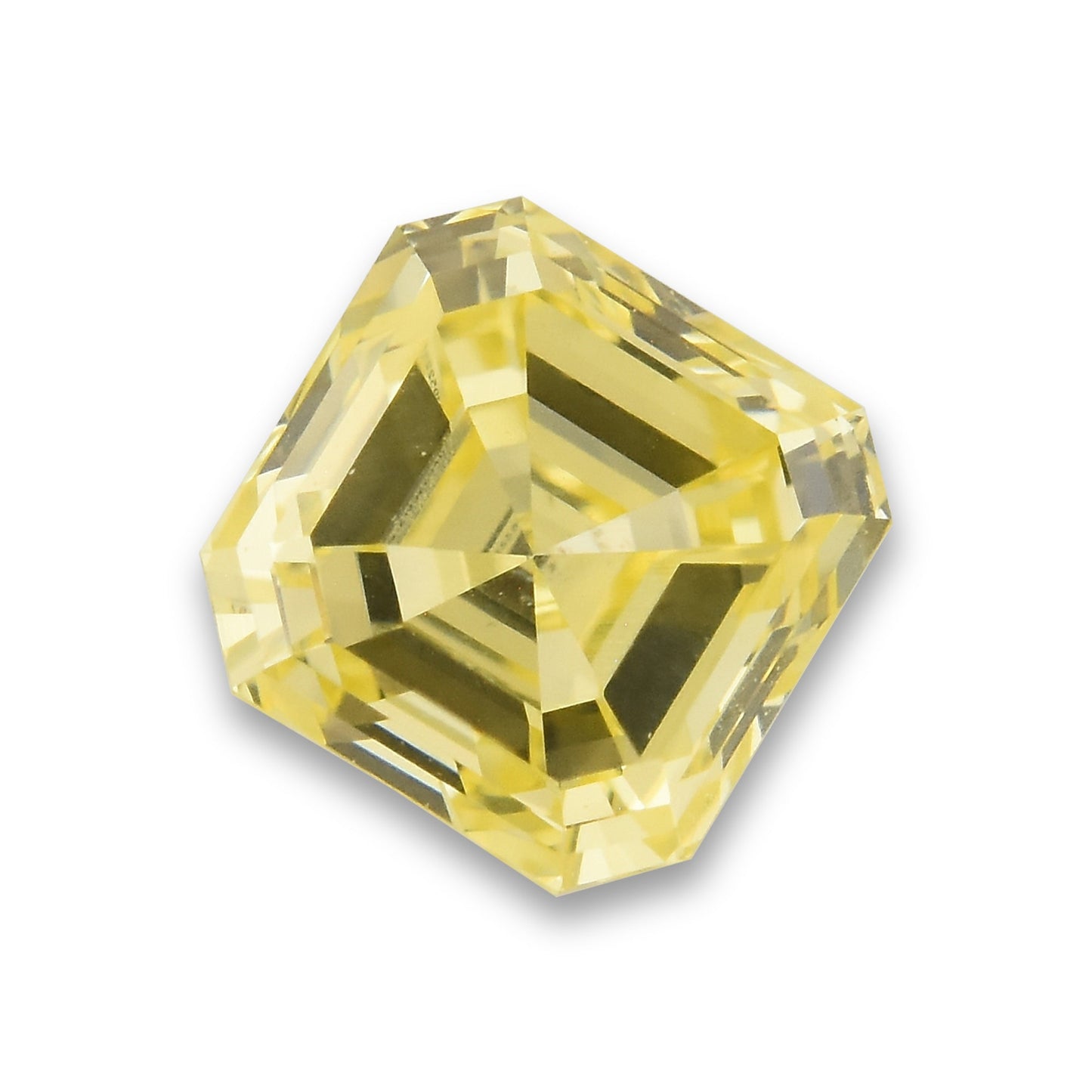 0,43 Karat Fancy Intense Yellow Asscher-Diamant SI1 GIA