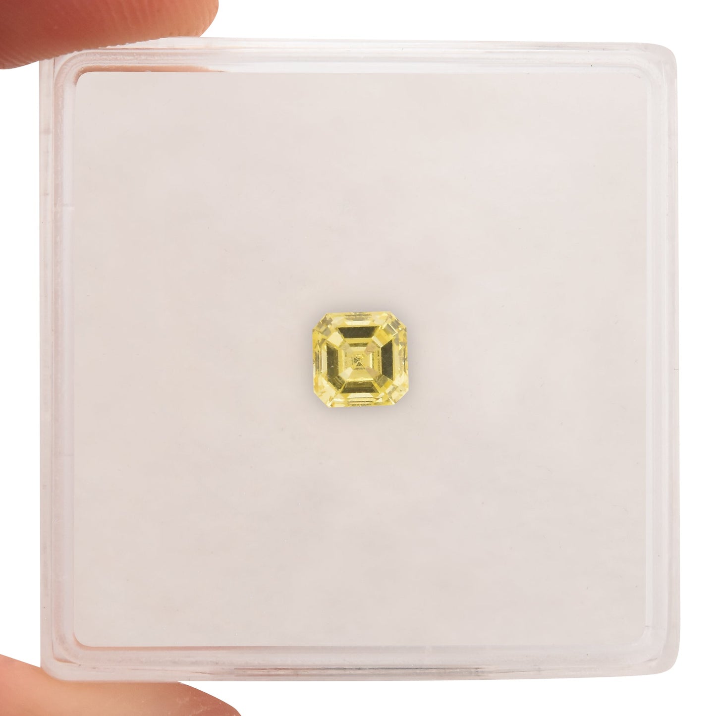 0,43 Karat Fancy Intense Yellow Asscher-Diamant SI1 GIA