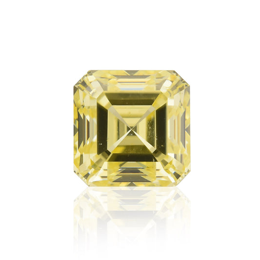 0.73 Carat Fancy Intense Yellow Asscher Diamond SI1 GIA