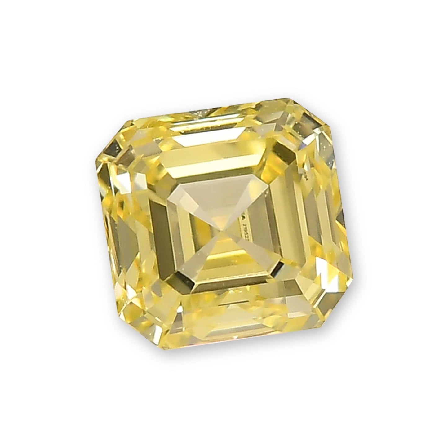 0,45 Karat Fancy Intense Yellow Asscher-Diamant VVS2 GIA