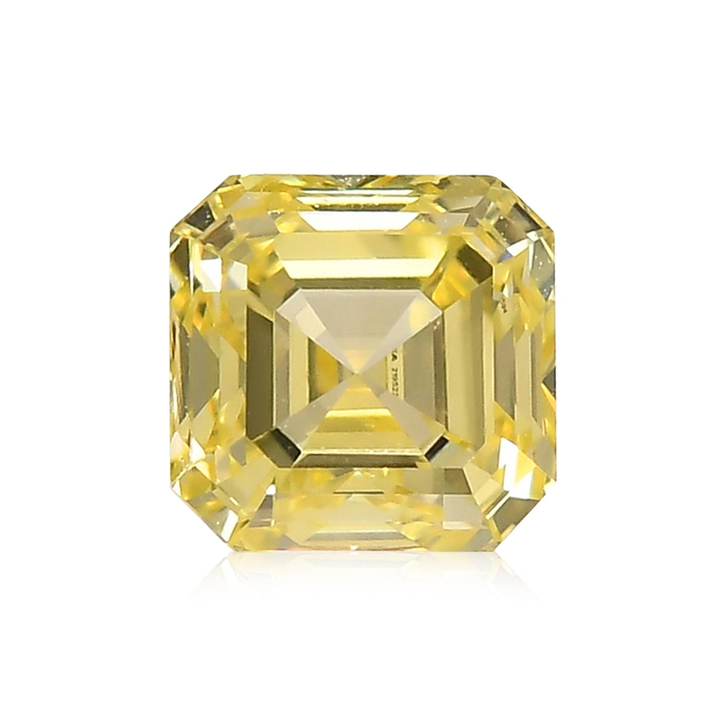 0,45 Karat Fancy Intense Yellow Asscher-Diamant VVS2 GIA