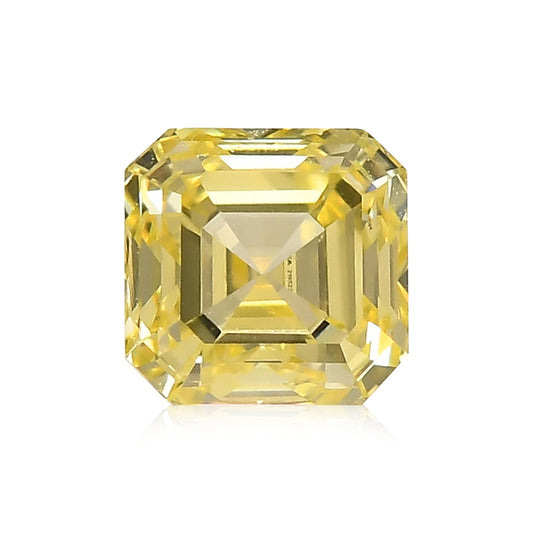0,45 Karat Fancy Intense Yellow Asscher-Diamant VVS2 GIA