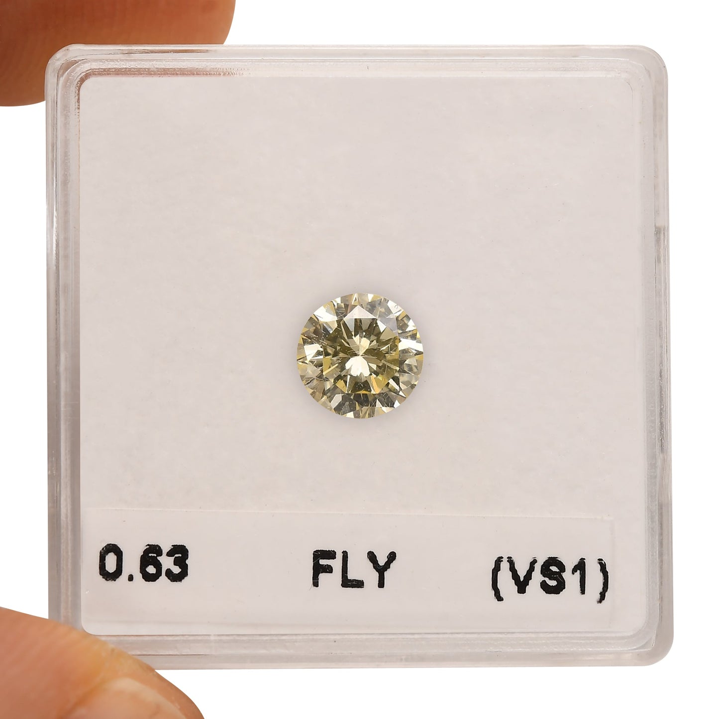 0,63 Karat Fancy Light Yellow Rundbrillant (VS1)