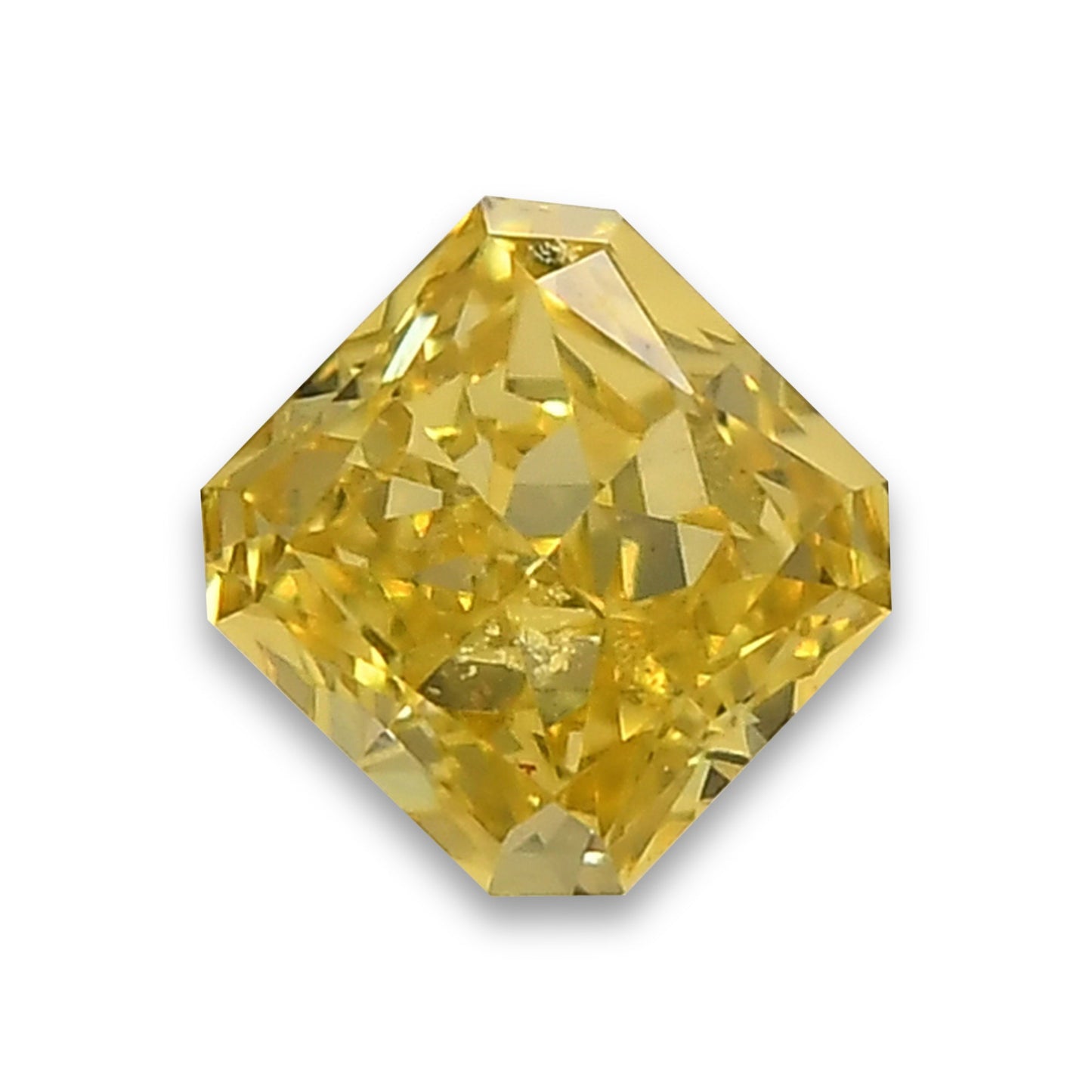 0.20 Carat Fancy Vivid Yellow Radiant Diamond (VS2)