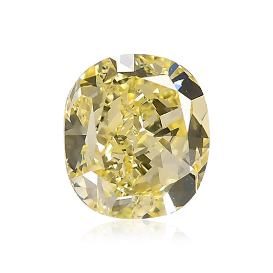 1,21 Karat Fancy Yellow Cushion Diamond VS1 GIA