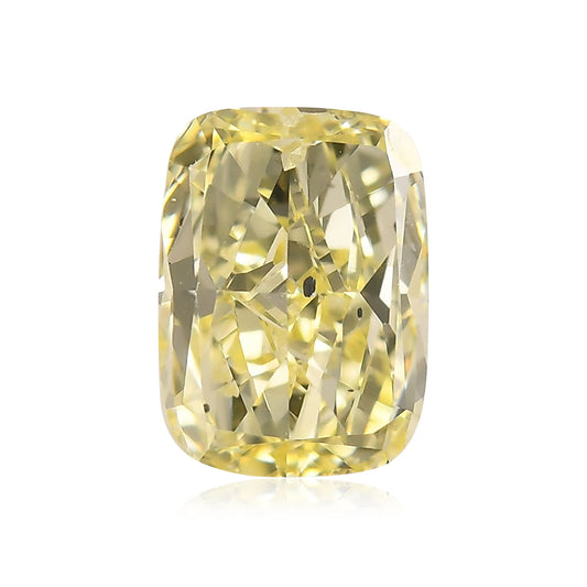1,01 Karat Fancy Light Yellow Cushion Diamond SI2 GIA