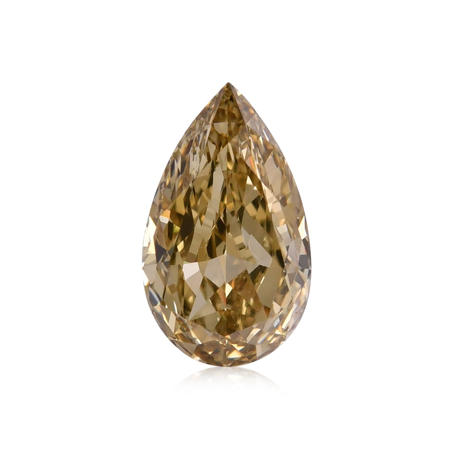 2.01 Carat Fancy Brownish Yellow Pear Diamond VVS2 GIA