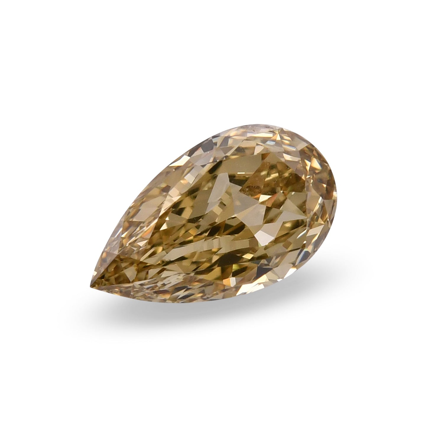 2.01 Carat Fancy Brownish Yellow Pear Diamond VVS2 GIA
