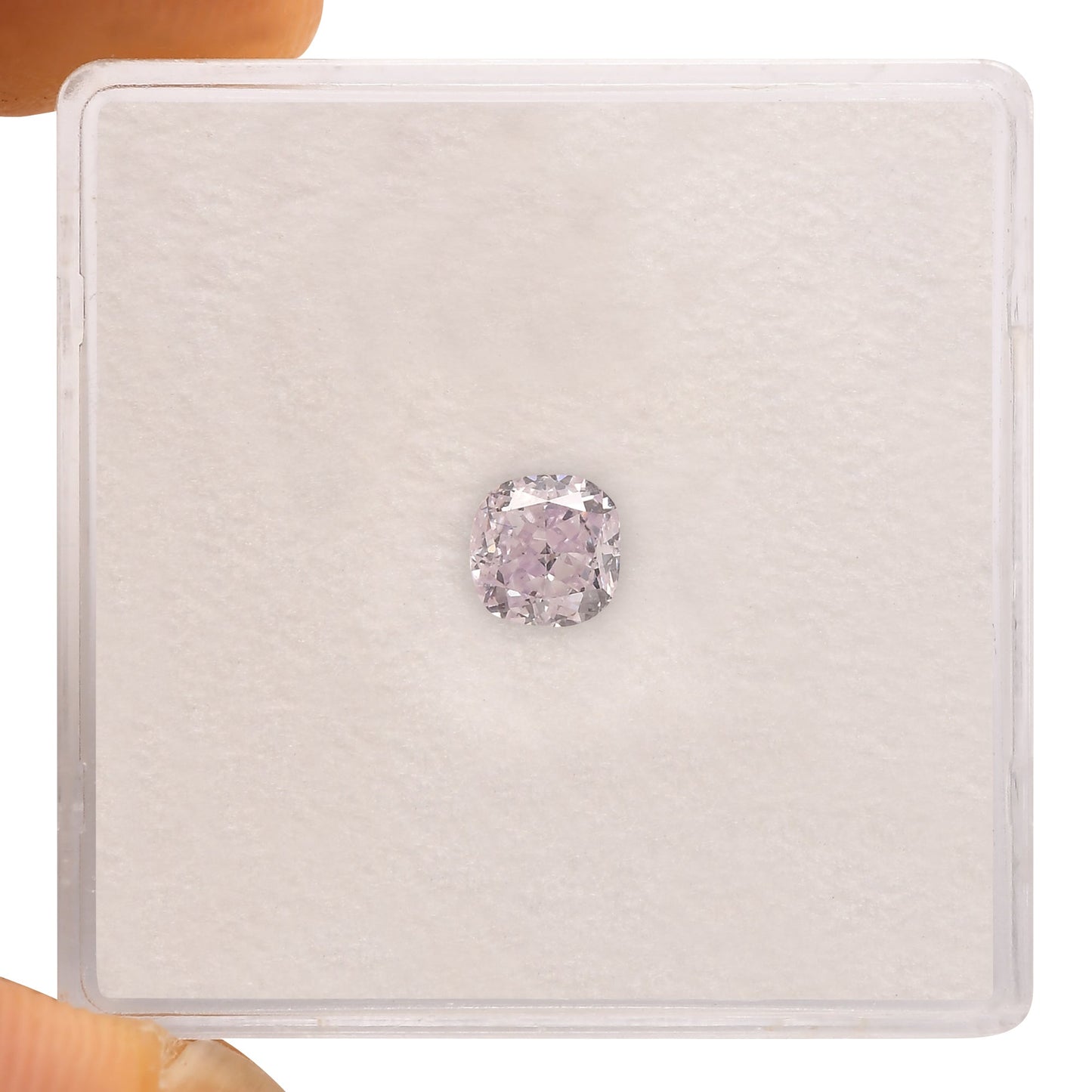 0,51 Karat Fancy Light Purplish Pink Cushion Diamant SI2 GIA