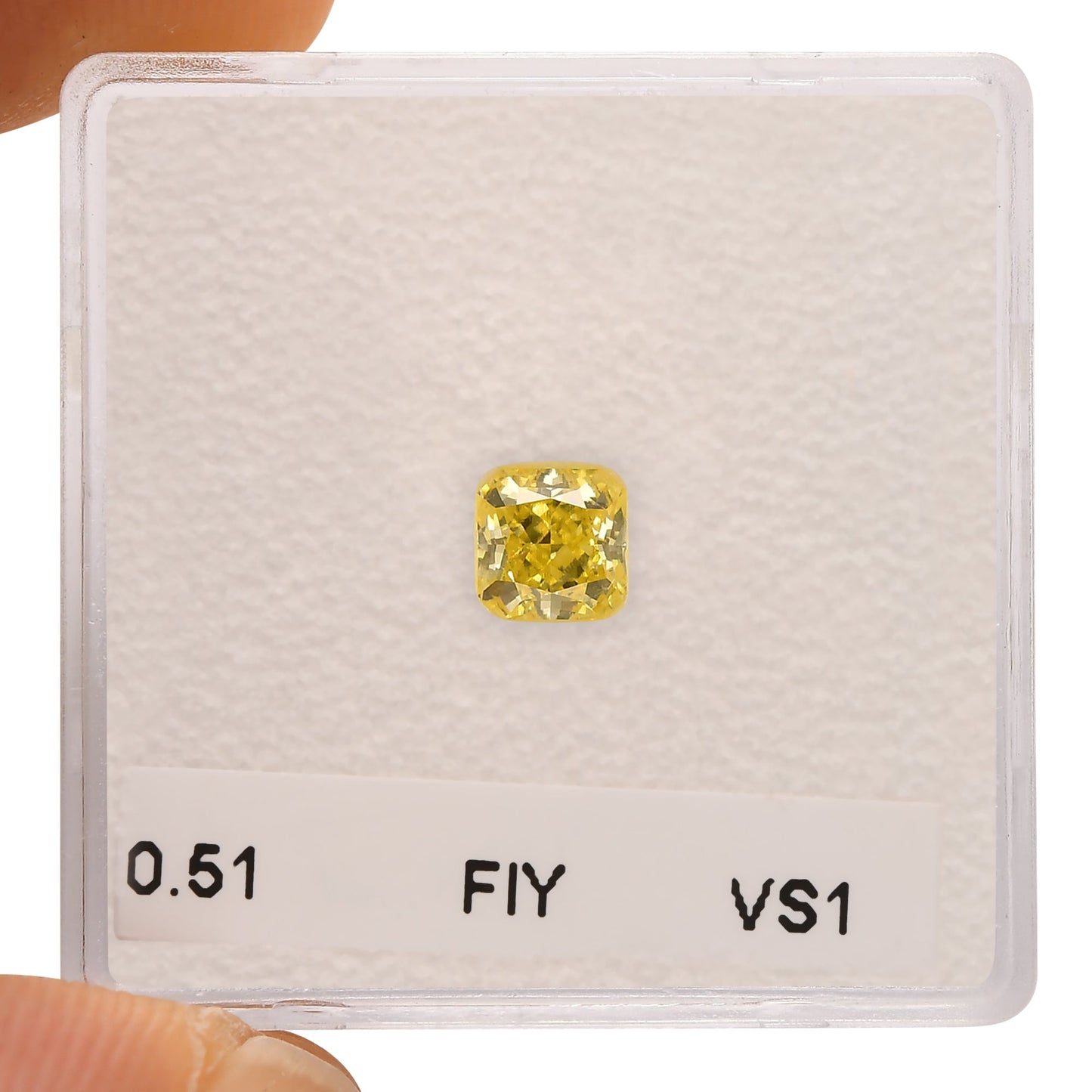 0,51 Karat Fancy Intense Yellow Radiant VS1 GIA