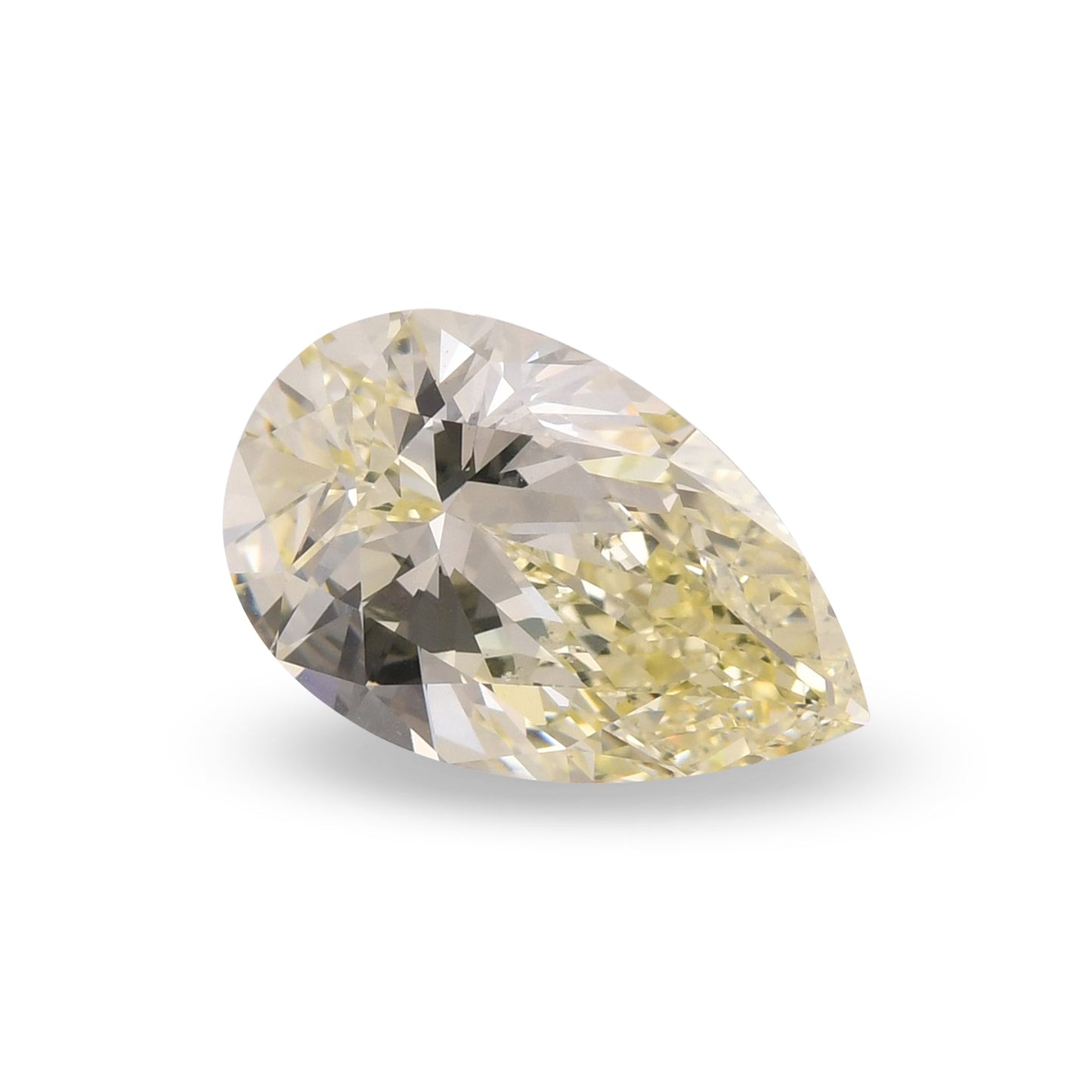 8,02 Karat Fancy Light Yellow Birnenförmiger Diamant VS2 GIA
