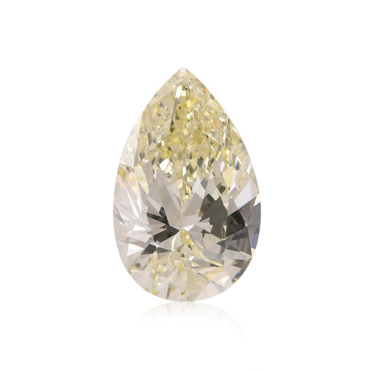 8,02 Karat Fancy Light Yellow Birnenförmiger Diamant VS2 GIA