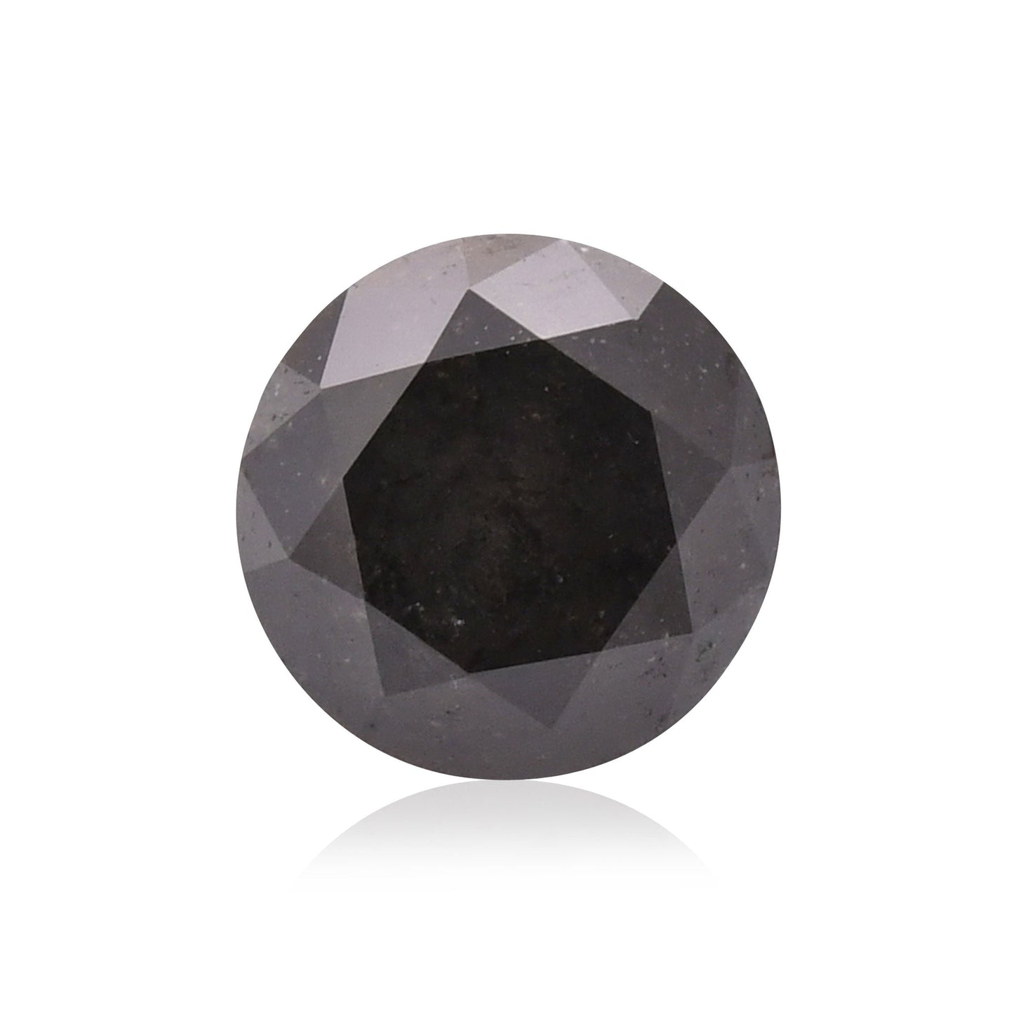 1.27 Carat Fancy Black Round Brilliant Diamond  GIA