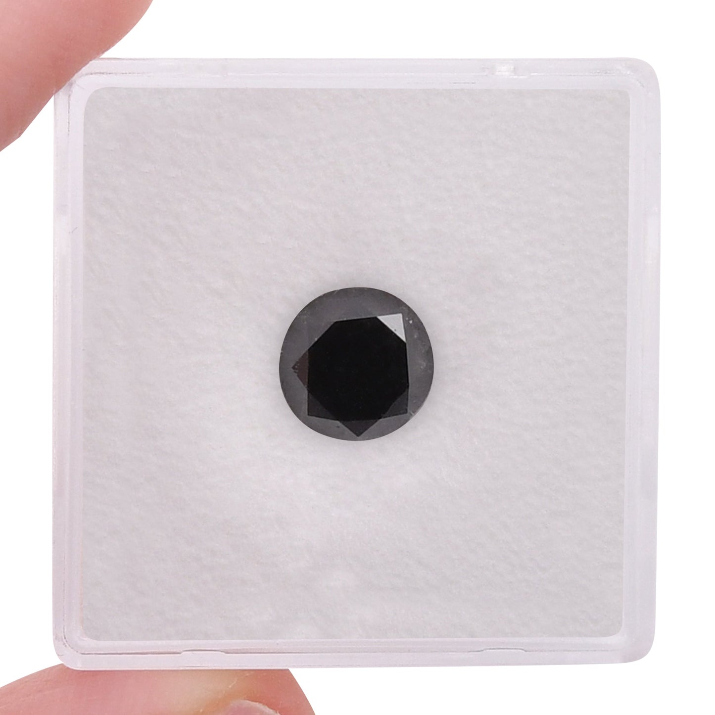 1.86 Carat Fancy Black Round Brilliant Diamond  GIA