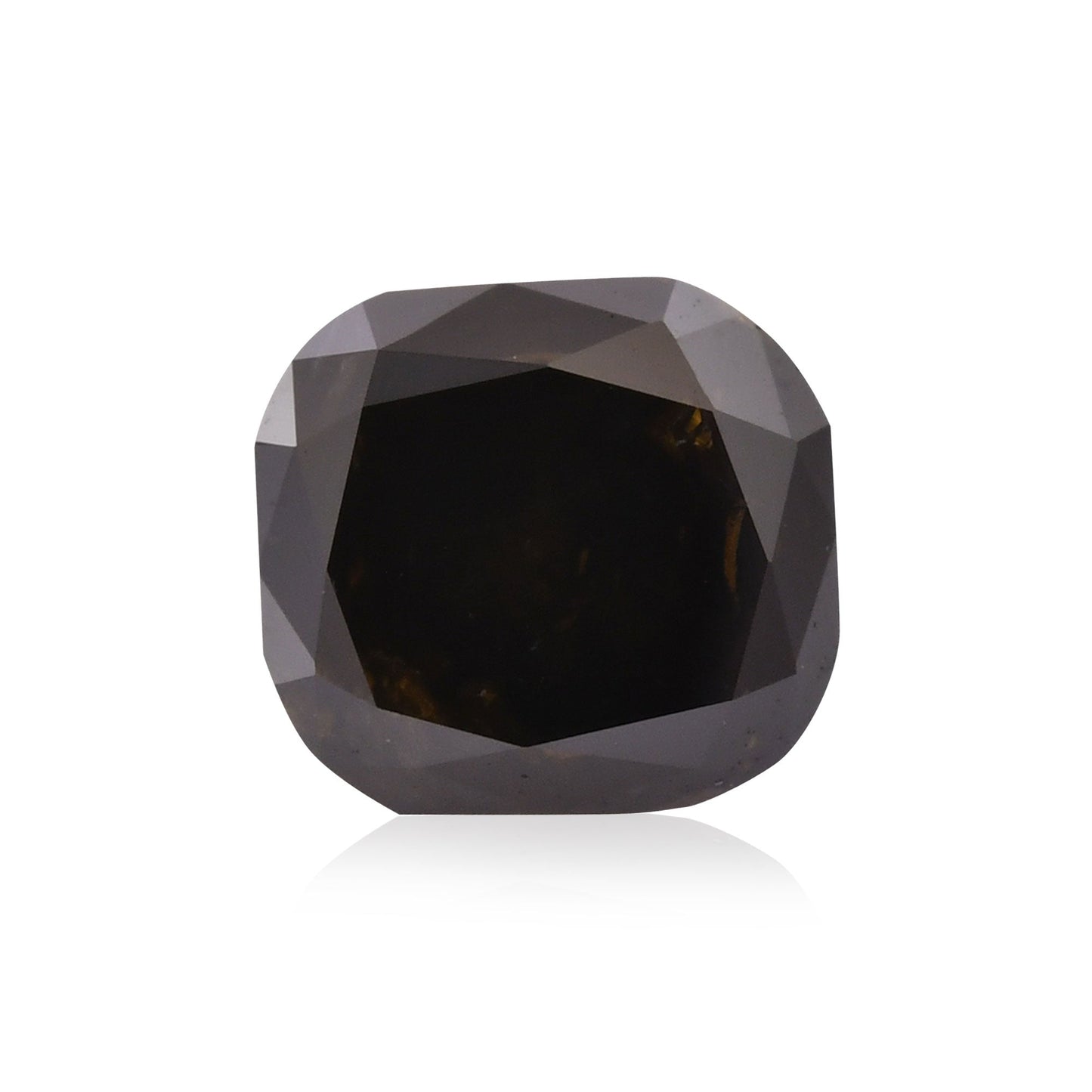1.40 Carat Fancy Dark Brown Cushion Diamond  GIA