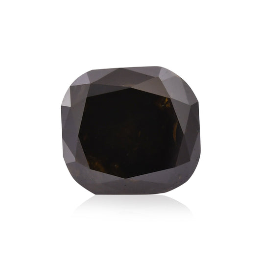 1,40 Karat Fancy Dark Brown Cushion Diamond GIA