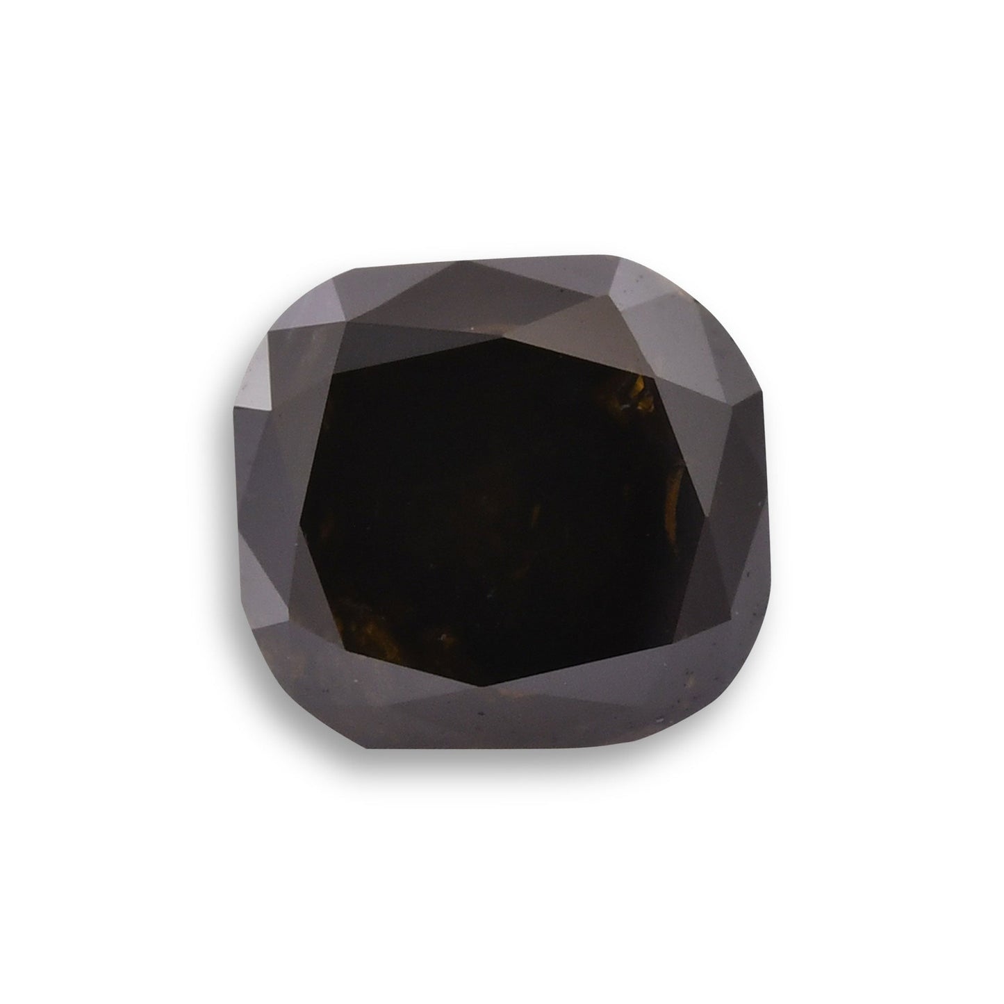 1.40 Carat Fancy Dark Brown Cushion Diamond  GIA