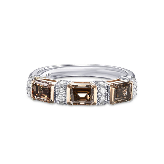 Ausgefallener brauner Diamantring