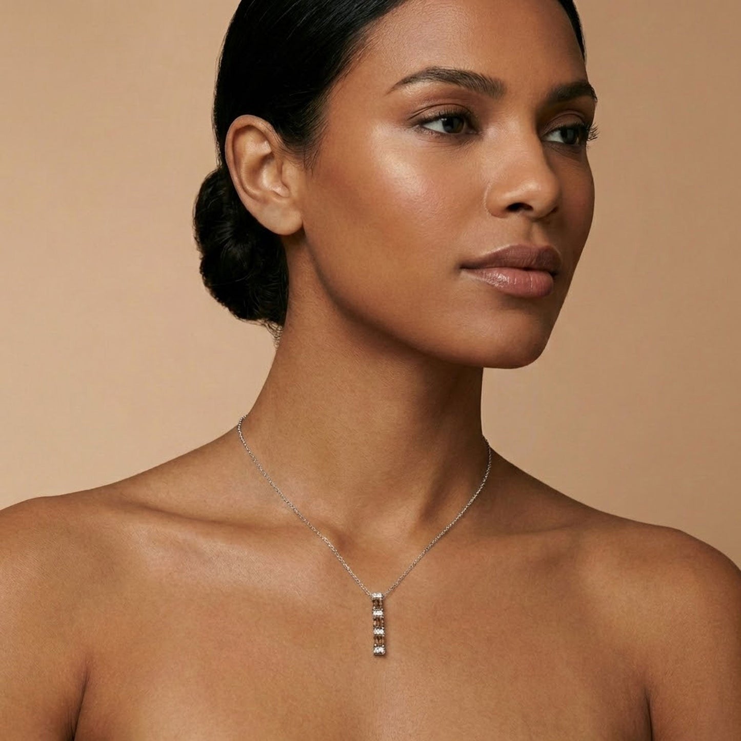 Fancy Brown Emerald Diamond Drop Pendant