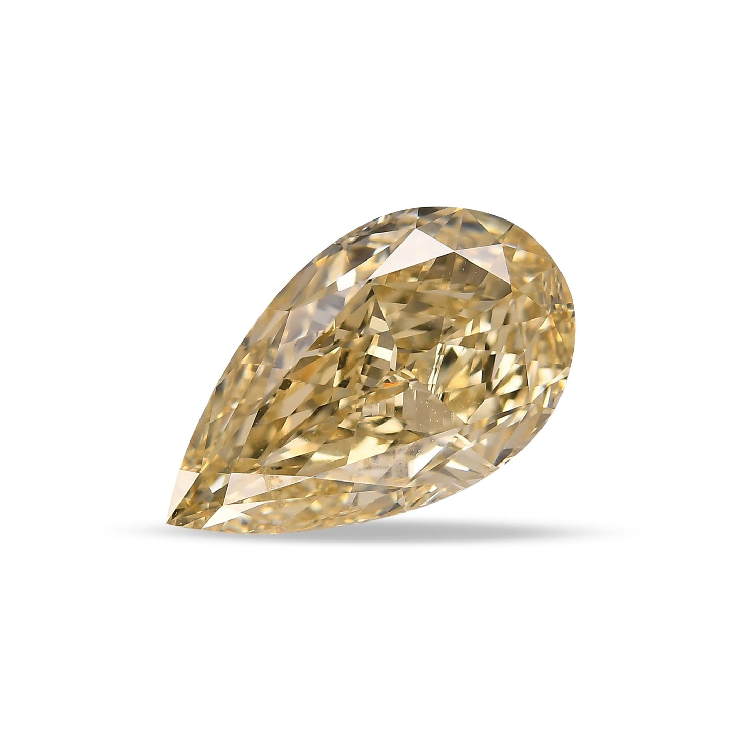 6.04 Carat Fancy Brownish Yellow Pear Diamond VS2 GIA