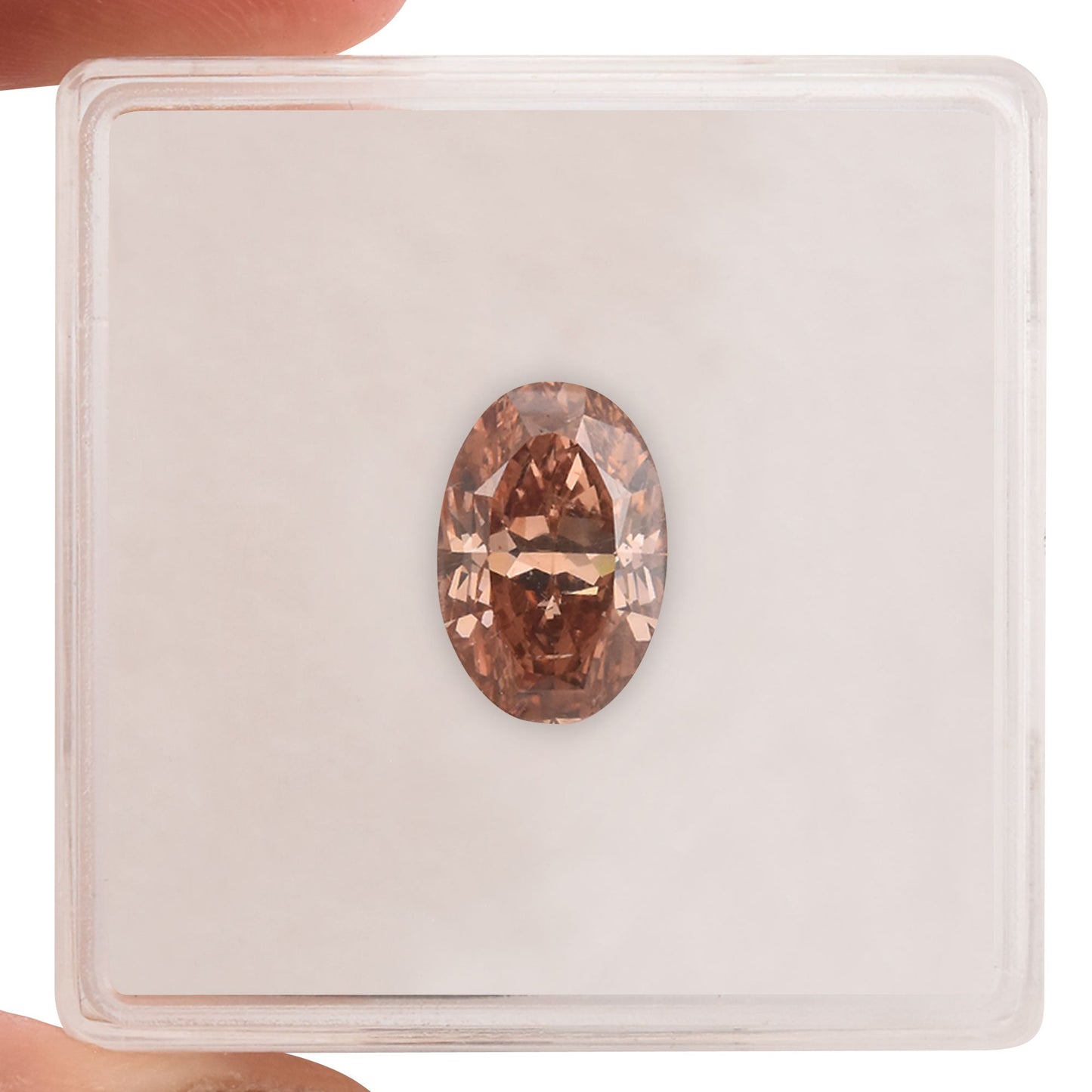 2,07 Karat Fancy Deep Brown Pink Ovaler Diamant SI2 GIA