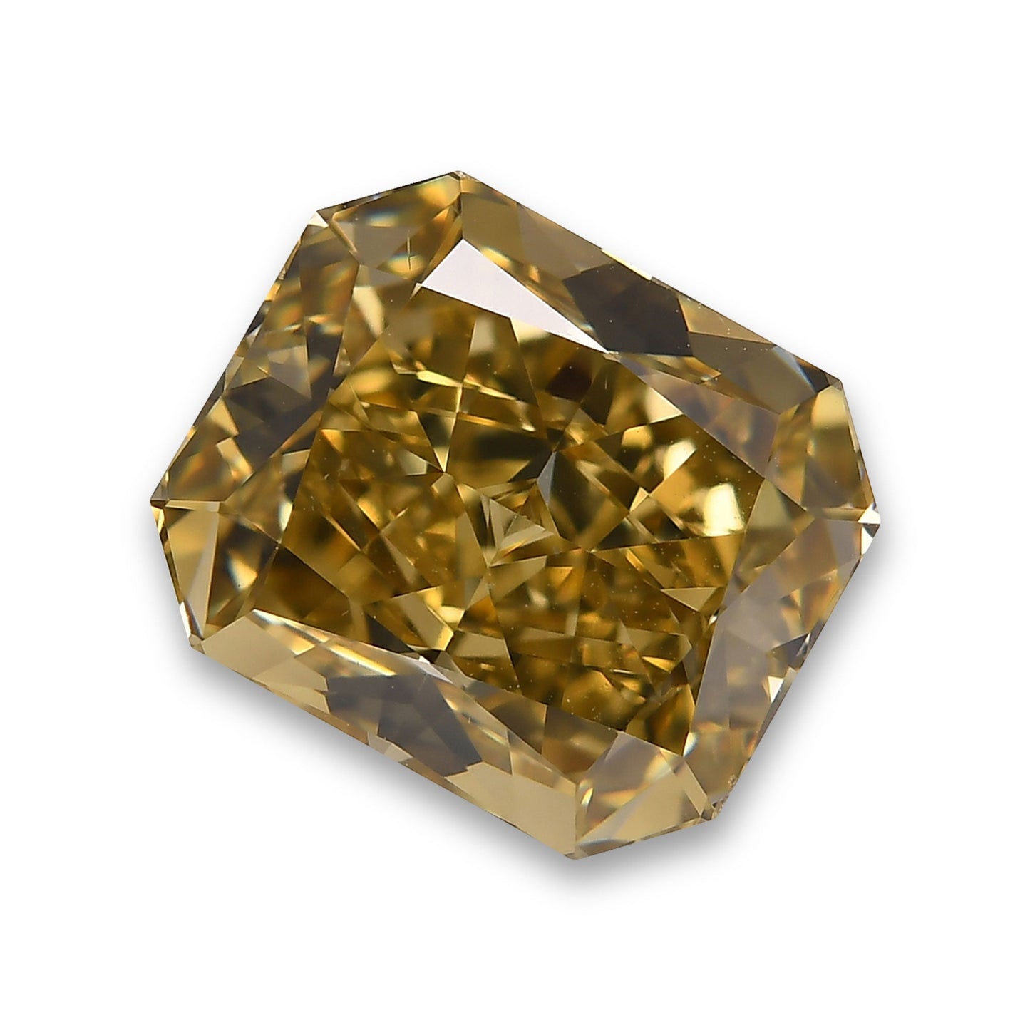 6,07 Karat Fancy Deep Brownish Greenish Yellow Radiant Diamant VS2 GIA