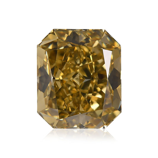 6,07 Karat Fancy Deep Brownish Greenish Yellow Radiant Diamant VS2 GIA