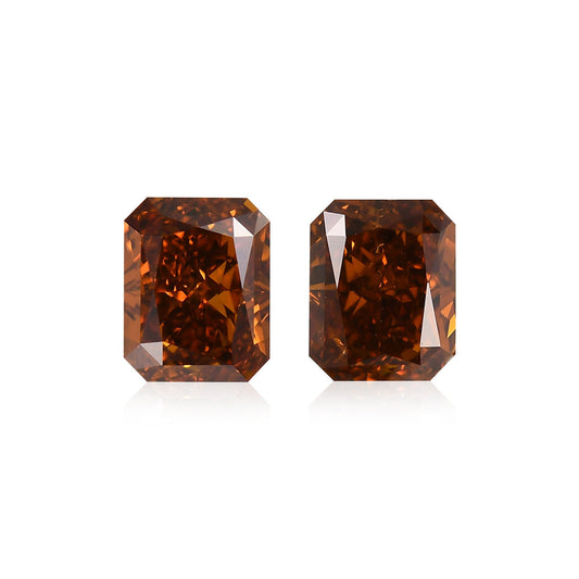 2,02 Karat Fancy Deep Brown Orange Radiant Diamanten SI2 GIA